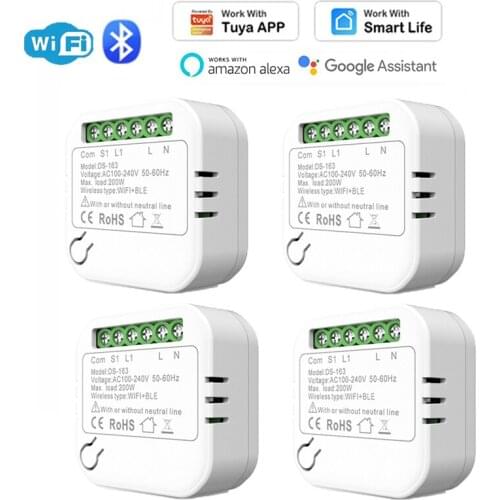 1/10/20/30pcs WiFi Bluetooth Smart DIY Switch Two Way Modules for Tuya Smart Life Timer Automation Work with Alexa Google Home