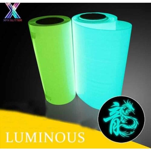 XINFANGXIU 1 sheet 20X20in/50x50cm Heat Transfer Vinyl Glow in Dark T-shirt Iron On HTV Printing Cutting Plotter Sticker Clothes