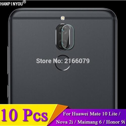 10Pcs For Huawei Mate 10Lite / Nova 2i Honor 9i 5.9" Rear Camera Lens Protective Protector Cover Soft Tempered Glass Film Guard