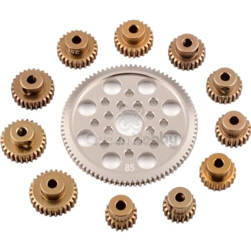 48P Metal Motor Pinion Gear 18/19/20/21/22/23/ 24/ 25/ 26/27/28/80/85/92 Teeth Motor Gears For Losi TLR Traxxas HPI AXIAL Sakura