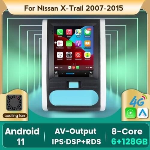 4G LTE BT Multimedia Tesla Style 8Cores 6G 128G Android 11 All In One Car Intelligent System For Nissan X - Trail X Trail 2 T31