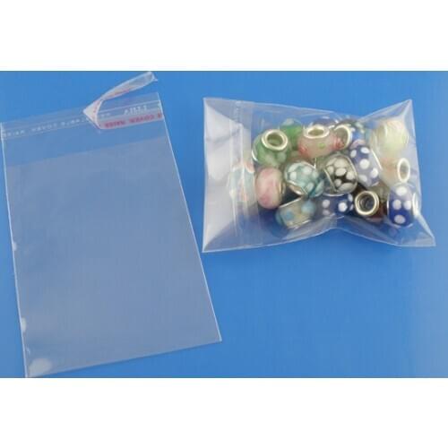 95Pcs Clear Self Adhesive Seal Plastic Bags 5x7cm (Usable space 5x5cm) new