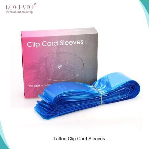 Tattoo Accesories Permanent Makeup Tattoo Clip Cord Sleeves Bag Disposable Blue Cover Bags Clean Barrier Supply For 125pcs/pack