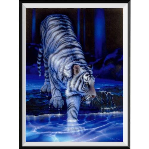 5D DIY Diamond Painting Animal Tiger Of Rhinestones Full Circular Diamond Embroidery Cross stitch Wall Sticker Home Decor