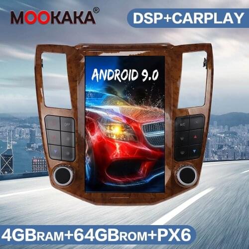 Tesla Style Android 9 64G Car Radio GPS Navigation For Lexus RX300 RX330 RX350 RX400H 2004-2007 Auto Multimedia Player Stereo 4K
