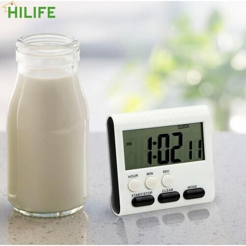 HILIFE 12 Hours Large LCD Digital Timers Magnetic Kitchen Timer Count Up Down Alarm Clock Multifunction Memory Function