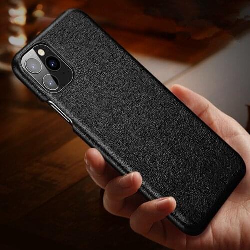 Real Leather Case for iPhone 11 Pro Max Case Luxury Genuine Leather Phone Cases for iPhone Xs Max Xr X Back Cover Funda Capa