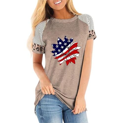 Oversized Flag T Shirt Women Tops Summer Clothes For Women T-shirts Plus Size Women Clothing Camisetas De Mujer Tee Shirt