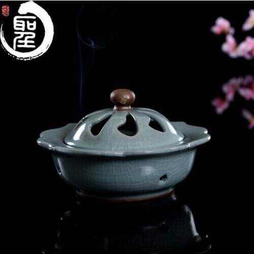 Ge Kiln Longquan celadon ceramic household and sandalwood incense smoke incense vaporizer products Incense appliances