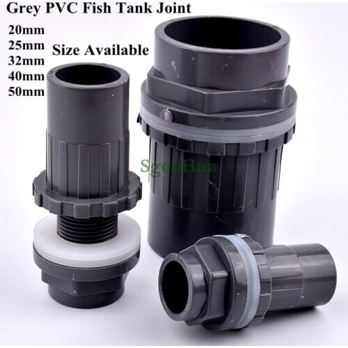 ID 20~50mm PVC Pipe Connector Aquarium Thicken Fish Tank Drain Pipe Joints Garden Irrigation Water Supply Tube Drainage Parts