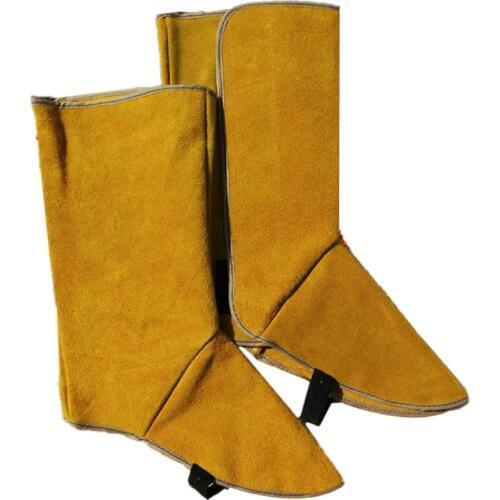 Leather Welding Spats Protective Shoes Feet Cover Protection Flame Resistant Boot for Welder