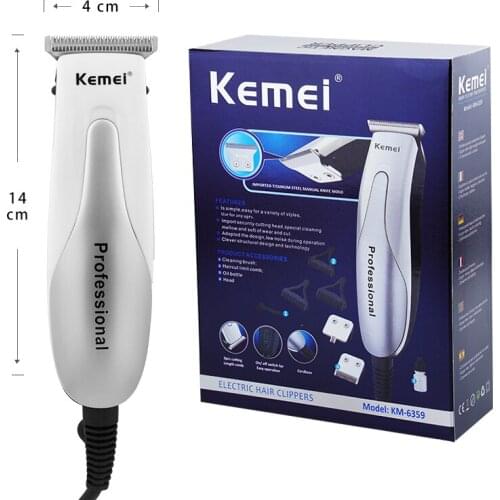 KEMEI Barber Hair Clipper Stainless Steel Blade Rechargeable Electric Trimmer Finish Cutting Machine Beard Shaver Corded 60G