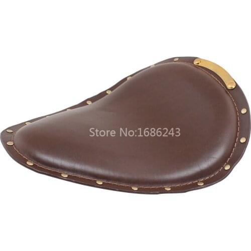 Motorcycle Front Solo Seat Cover Leather Vintage Fits For Harley Sportster 883 XL Bobber Chopper Custom Cafe Racer