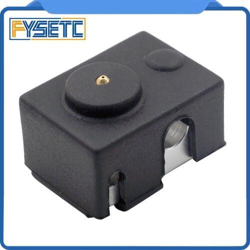 2pcs Updating PT100 Block Silicone Black Sock Kit For DIY V6 Hotend Prusa Ultimaker 3D Printer Heated Block Fast Shipping