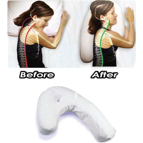 Brand New 2019 Hot High Plus White Side Sleeper Pillow Sleep Buddy U-Shaped Pillow Waist Support Pillow