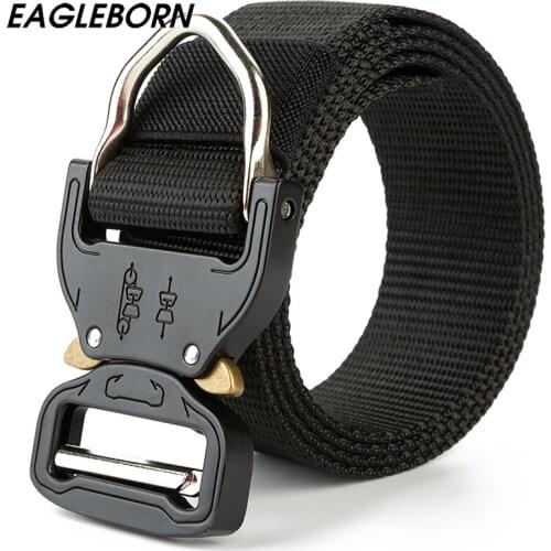 New Black Military American Tactical Belt Men Commando Multifunctional Outdoor Overalls Nylon Parade Belt for Men Actual combat