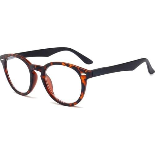 COOYOUNG Retro Spring Hinge Reading Glasses Men Women Round Leopard Frame Eyeglasses Vintage Ultralight Hyperopia +1.0 to 4.0