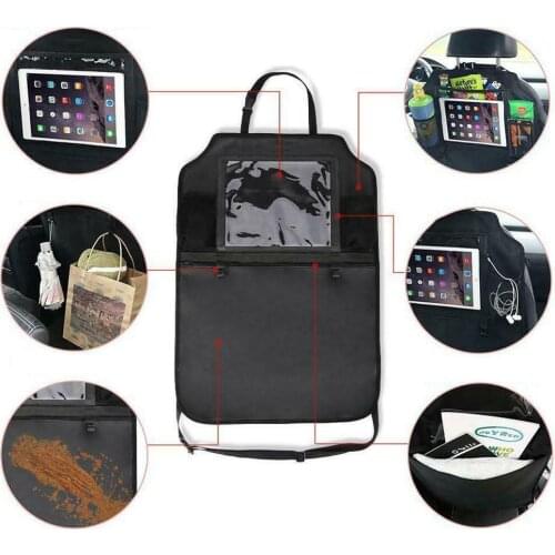Car Back Seat Organiser Back seat Storage & Tablet, iPad, Galaxy & DVD Holder Auto Travel Storage Travel Storage Bag