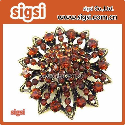 Supplier wholesale rhinestone brooch for wedding decoration