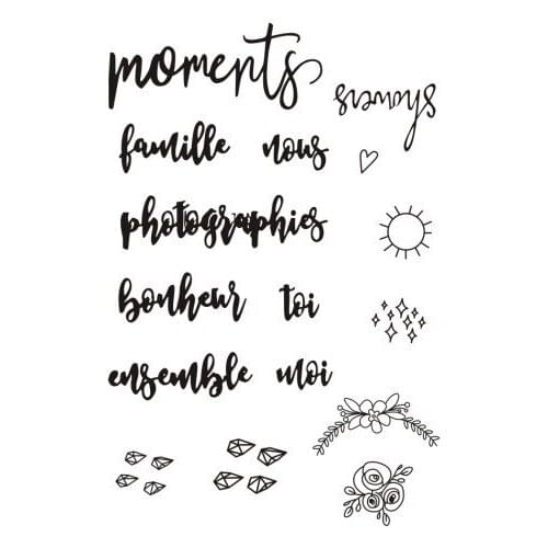 Words Transparent Clear Silicone Stamps for DIY Scrapbooking/Card Making/Kids Christmas Fun Decoration Supplies A759