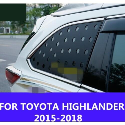 Mesh Rear Window Spoiler Side Cover Trim Exterior decoration Auto Accessories FOR TOYOTA HIGHLANDER 2015-2018