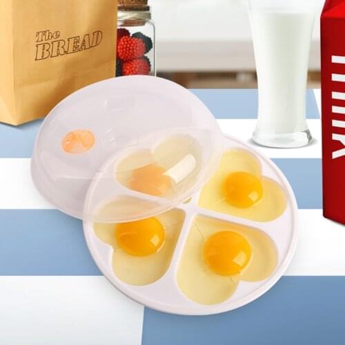Microwave Egg Cooker Love Heart Shaped Mold Boiler Dish Kitchen Cooking Tool