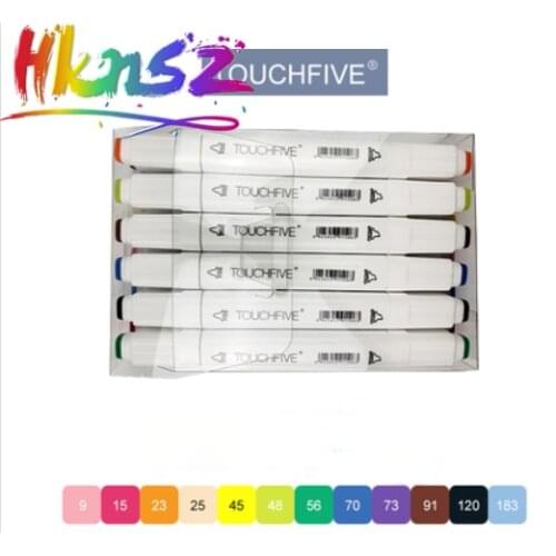 Touchfive 12 Color skin tones set alcohol-based ink sketch marker pen supplies