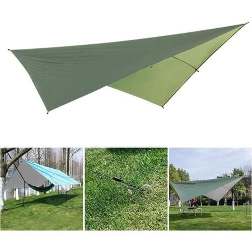 Waterproof Polyester Awning Sun Shelter Tarp Tent Shade Canopy for Outdoor Camping Garden Sunshade Beach
