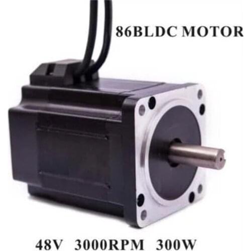 High Quality Brushless DC Motor 48VDC 300W 3000rpm Square Flange 86 mm