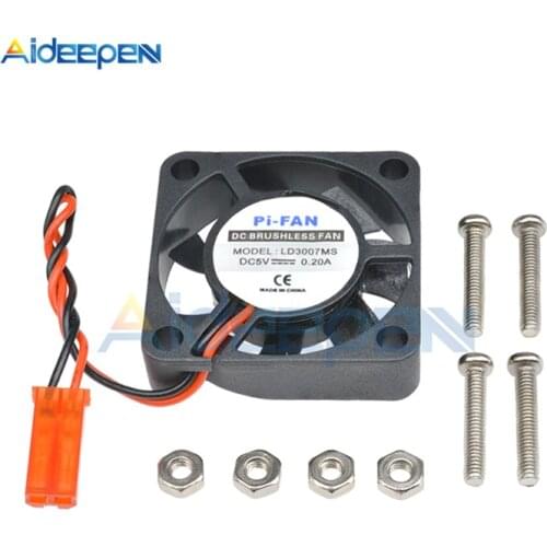 1Pcs 5V 0.2A Mini Cooling Cooler Fan For Raspberry Pi Model B+ / Raspberry Pi 2/ Raspberry Pi 3 With Screws Parts 3.3V/5V