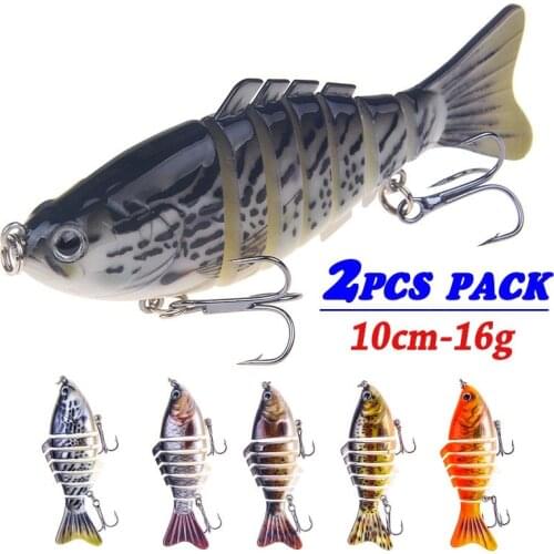 2PCS 7 Segment Fish Fishing Lures Pencil Bait Sinking Artificial Hard Fish Lures Fishing Hook Tackle 10cm-16g