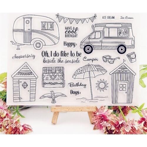 21.5x15.5cm Hot camping Transparent Clear Stamps / Silicone Seals Roller Stamp DIY scrapbooking photo album/Card Making