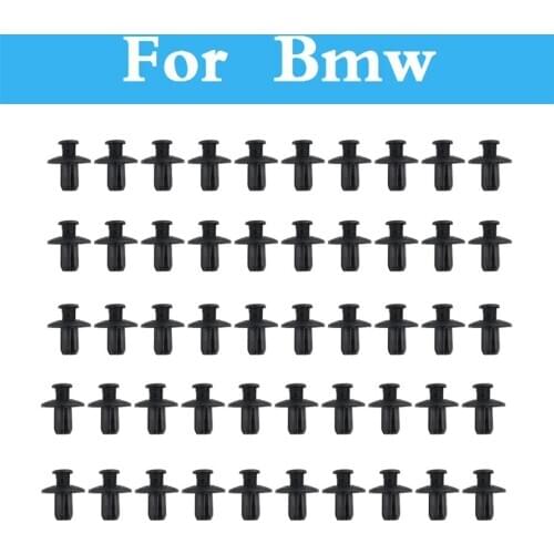 50Pcs 8MM Plastic Rivets Expansion Fastener for Bumper Fender car Clip for Bmw 1 3 5 7 Series E36 E46 E60 E70 E40 E90 F30 F10