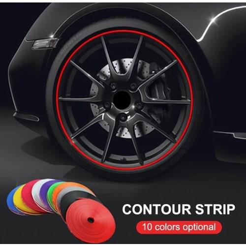8M/ Roll Rimblades Car Vehicle Color Wheel Rims Protectors Decor Strip Tire Guard Line Rubber Moulding Trim