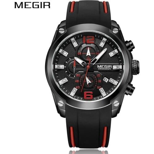 MEGIR Men Sport Watches Top-Brand Luxury Waterproof Wristwatch Luminous Chronograph Quartz Military Male Clock Relogio Masculino
