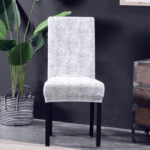 Yaapeet 4pcs Polyester Solid Color Chair Slipcover Brief Plant Printed Chair Cover for Living Room Study Elastic Chair Seat Case