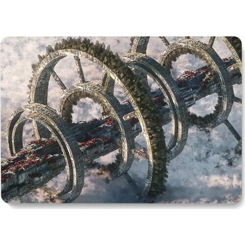 Space Station Pattern Laptop Case For MacBook Retina Air 11.6 12 13.3 New Pro 15.4 16 inch Cover shell