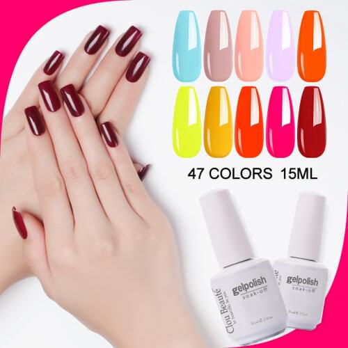 Clou beaute New Color Gel Nail Polish Need Top Base Coat Semi Permanent Hybrid Nail Art Prime Gel Varnish Lacquer