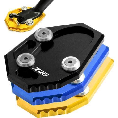 For Yamaha XJ6 /ABS 2009 2010 2011 2012 2013 2014 2015 CNC Kickstand Side Stand Plate Pad Holder Enlarge Extension with XJ6 logo