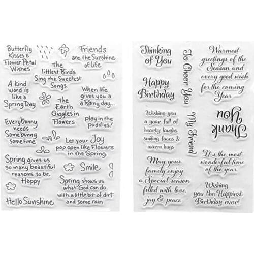 Thinking of You Silicone Clear Seal Stamp DIY Scrapbooking Embossing Photo Album Decorative Paper Card Craft X7XD