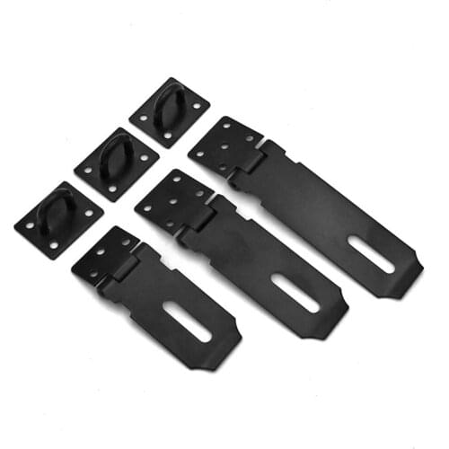 Door Drawer Lock Stainless Steel Plate Anti-Theft Safety Buckle Hasp Latch Hotel Hardware Hasp Bolt Lock Plate Padlock