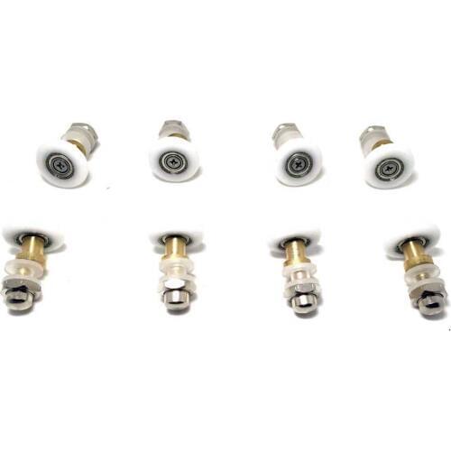 SMOOTH SET OF 8 SHOWER DOOR ROLLERS RUNNERS WHEELS PULLERS 25 , set of 8