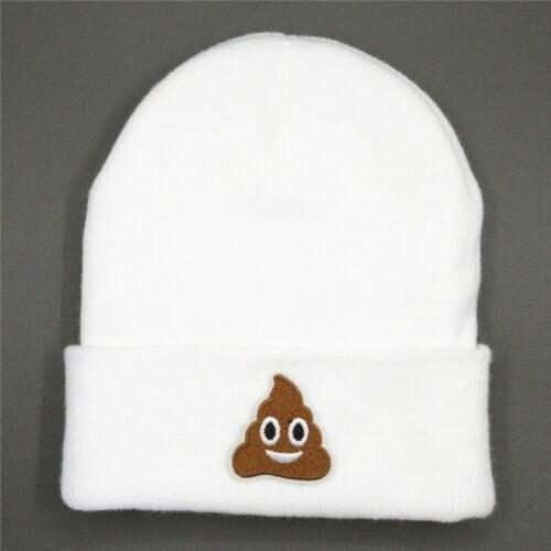 Cotton Cartoon ghost embroidery Thicken knitted hat winter warm hat Skullies cap beanie hat for men and women 54