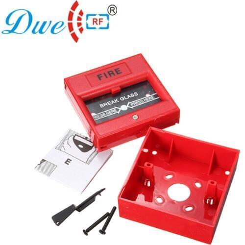 Free shipping 12V emergency breakglass fire alarm manual call point door release exit push button switch
