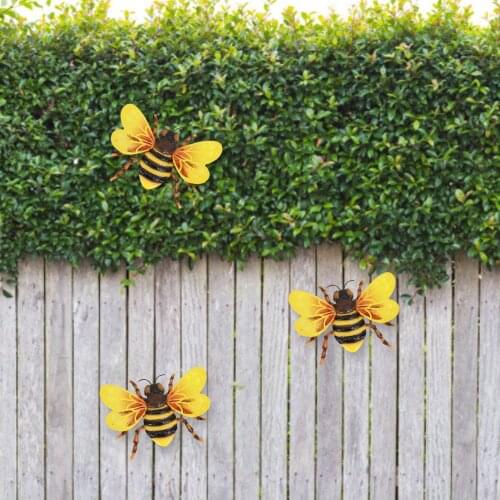 Beautiful Colors Design Metal Bee Butterfly Dragonfly Tortoise Garden Wall Decor Art Living Room Hanging Decoration