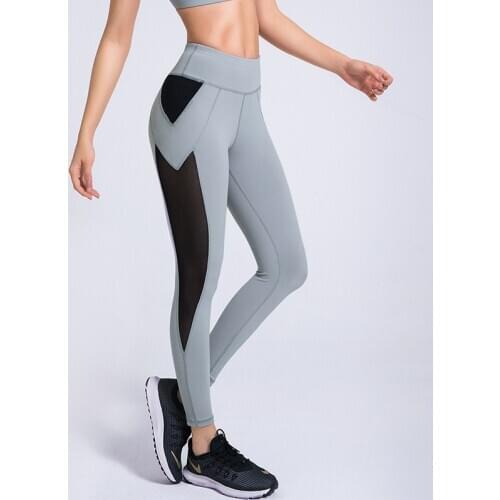 New 2020 Spring Summer Styles Women Leggings Mesh Hollow out High-Waist Line-Up Running Breathable Tights Gym Fitness Leggings