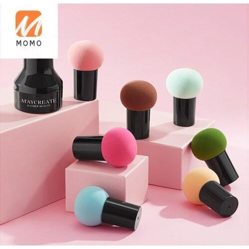Round Head Small Mushroom Head Powder Puff Sponge Beauty Blender Gourd Air Cushion BB Smear-Proof Makeup Makeup Wet