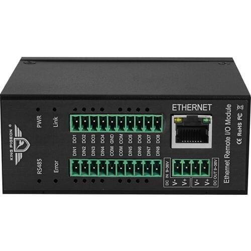 Modbus TCP Master Ethernet Remote IO Module IOT Solution Anti-reverse Data Acquisition 2 Analog Output for VFD Control M200T