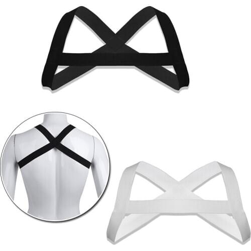 Male Sexy Lingerie Harness Men Bondage Gay Harness Costumes Body Chest Muscle Harness Belt Straps Black Vest Arnes Hombre Belt