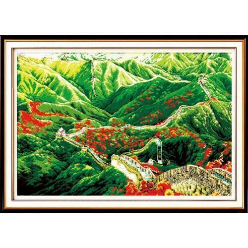 The Great Wall cross stitch kit 18ct 14ct 11ct count printed canvas stitching embroidery DIY handmade needlework